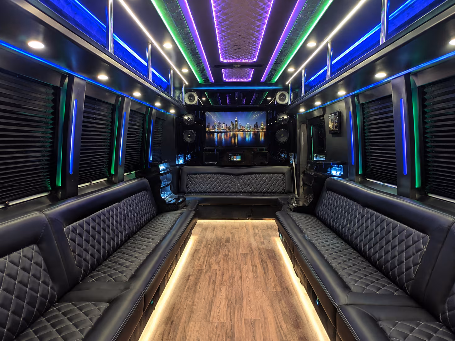 fargo 25 passenger party bus interior