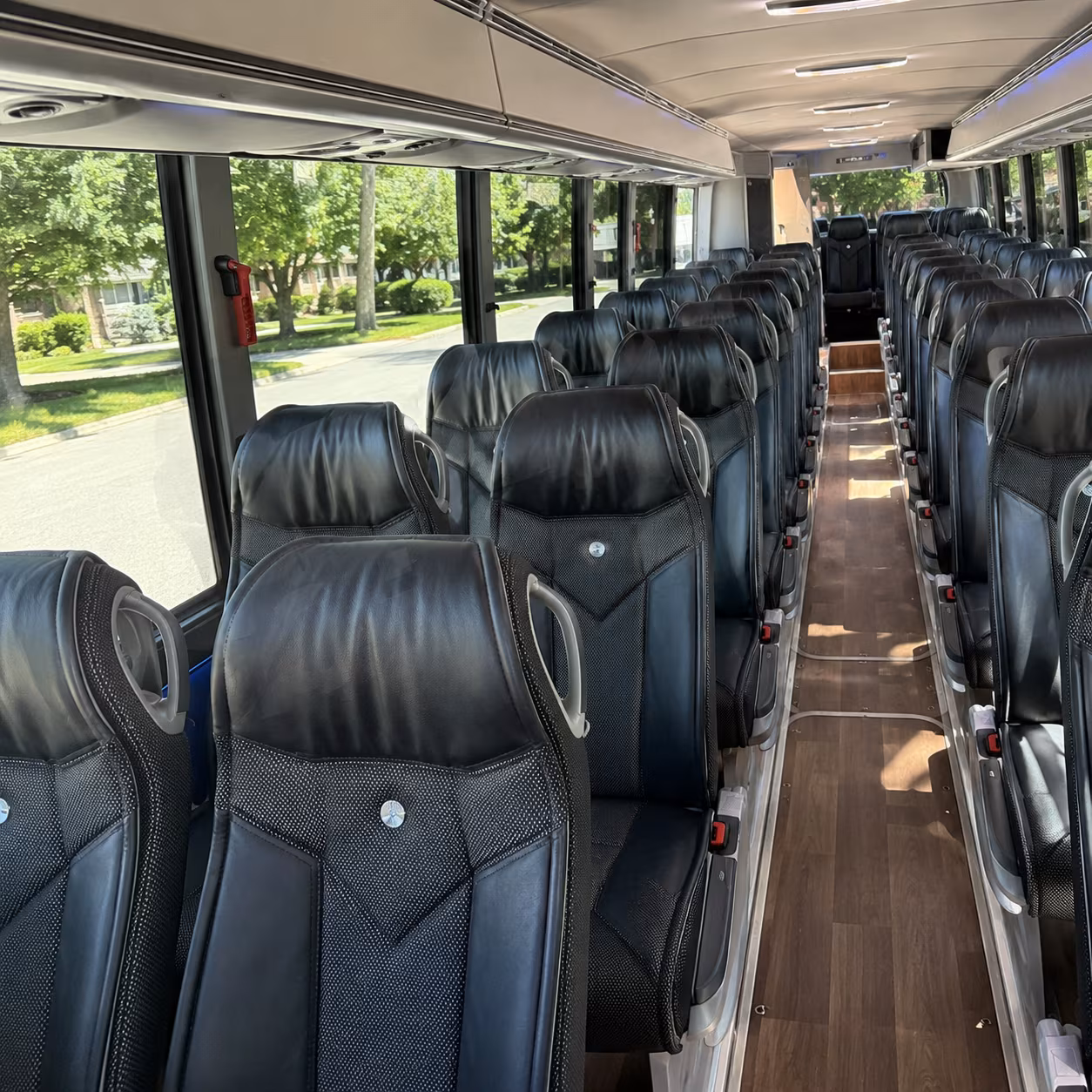 fargo 40 passenger charter bus inside